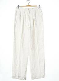 Pantalon larg închidere cu fermoar sub clapetă cu nasturi mărime normală alb ARMANI femme