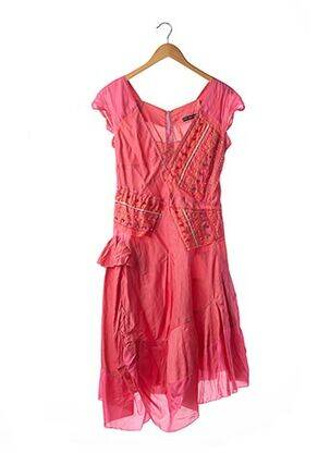 Rochie midi roz MARITHE & FRANCOIS GIRBAUD femeie