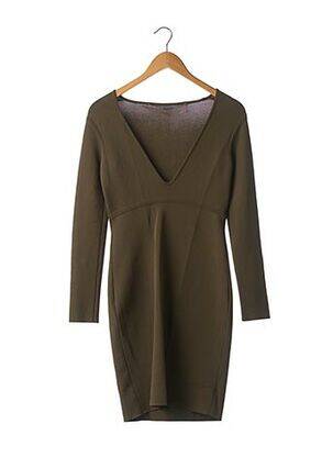 Rochie pulover guler în v mâneci lungi verde BARBARA BUI femeie