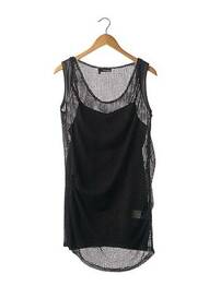 Rochie scurtă fără mâneci fără mâneci negru THE KOOPLES femme