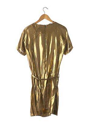 Rochie midi închidere cu fermoar la spate mâneci scurte bej GERARD DAREL femeie