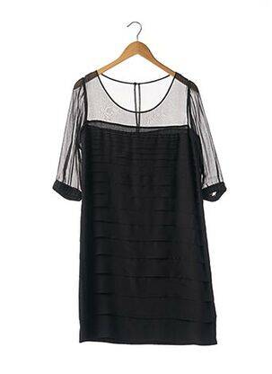 Rochie midi țesătură crep mâneci lungi negru APOSTROPHE femeie