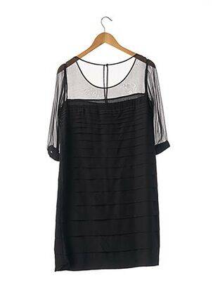 Rochie midi țesătură crep mâneci lungi negru APOSTROPHE femeie