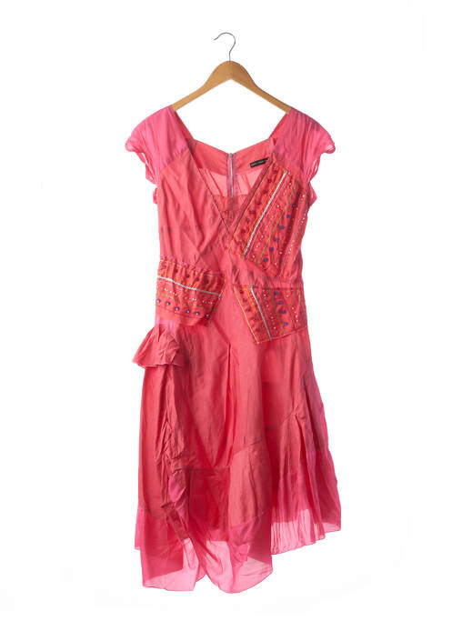 Rochie midi roz MARITHE & FRANCOIS GIRBAUD femeie