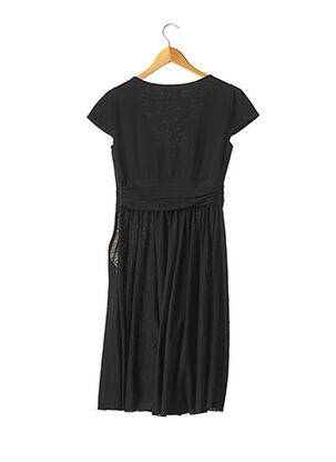 Rochie pulover croială cambrată mâneci scurte negru PAULE KA femeie