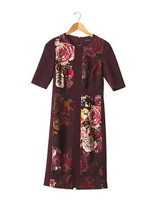 Rochie midi imprimeu floral mâneci 3/4 roșu RICKIE FREEMAN TERI JON femeie