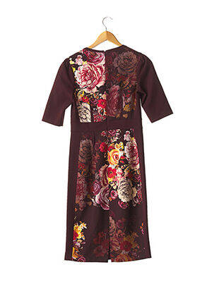 Rochie midi imprimeu floral mâneci 3/4 roșu RICKIE FREEMAN TERI JON femeie