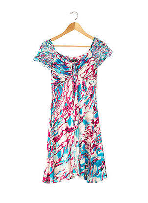 Rochie midi croială fluidă mâneci scurte albastru JUST CAVALLI femeie