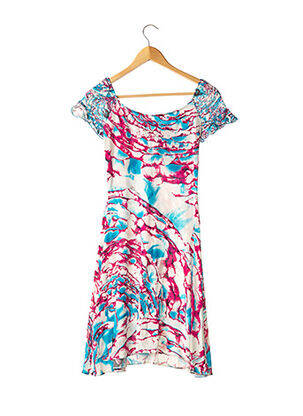 Rochie midi croială fluidă mâneci scurte albastru JUST CAVALLI femeie