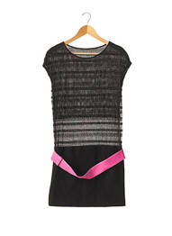 Rochie scurtă mâneci scurte mâneci scurte negru JAY AHR femeie