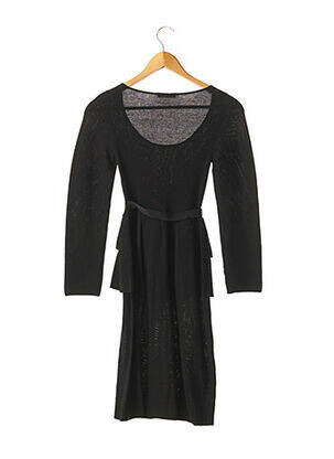 Rochie pulover croială cambrată mâneci lungi negru PAULE KA femeie