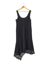 Rochie midi țesătură crep bretele subțiri albastru GAI MATTIOLO femme