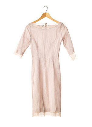 Rochie midi mâneci 3/4 mâneci 3/4 roz STELLA CADENTE femeie