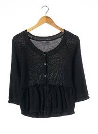 Vestă cu mâneci lungi mâneci 3/4 albastru BARBARA BUI femme