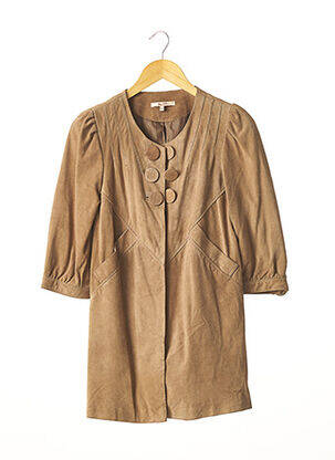 Geacă din piele bej BEL AIR femeie