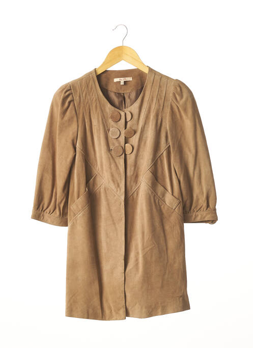 Geacă din piele bej BEL AIR femeie