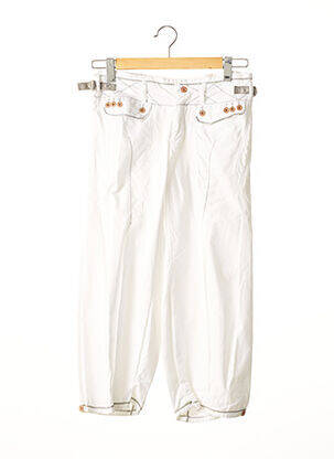 Pantalon trei sferturi alb MARITHE & FRANCOIS GIRBAUD femeie