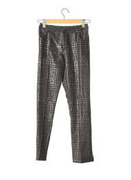 Pantalon drept talie cu cleme talie înaltă gri JEAN MARC LOTHON femeie