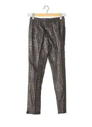 Pantalon drept talie cu cleme talie înaltă gri JEAN MARC LOTHON femeie