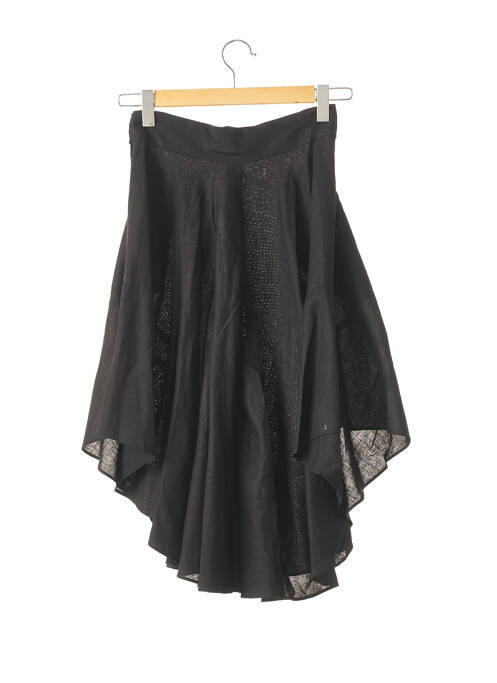 Pantalon trei sferturi croială fustă pantaloni scurți talie înaltă negru STARS femme