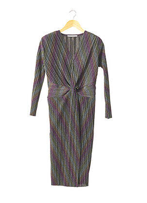 Rochie midi mâneci lungi mâneci lungi violet UTERQÜE femeie