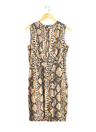 Rochie midi fără mâneci fără mâneci bej BLUMARINE femeie