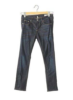 Blugi cu croială slim albastru RAG & BONE femeie