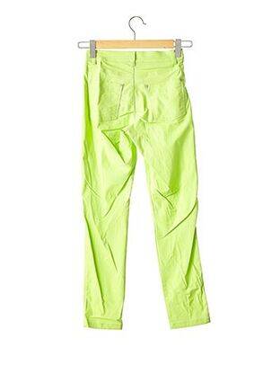 Pantalon slim țesătură poplin talie înaltă verde GOLFINO femeie