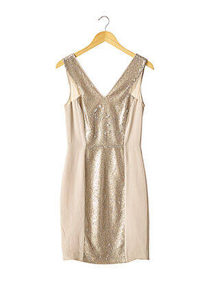 Rochie midi bej NICOLE MILLER femeie