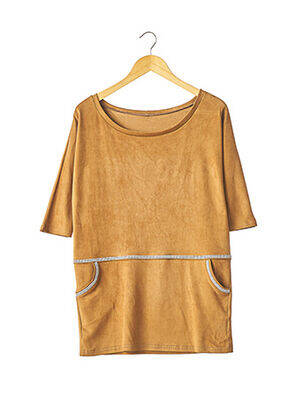 Tunică mâneci lungi maro SANS MARQUE femeie