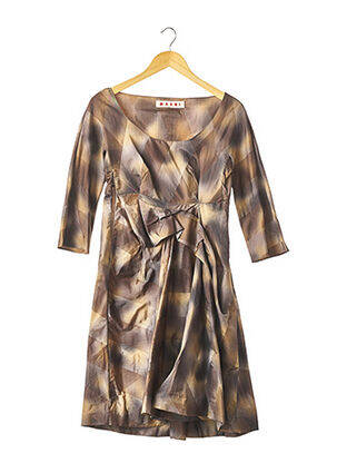 Rochie midi mâneci lungi mâneci lungi maro MARNI femeie