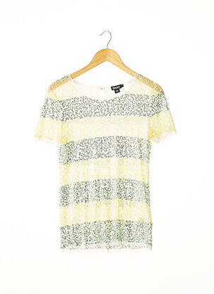 Top mâneci scurte mâneci scurte galben DKNY femeie