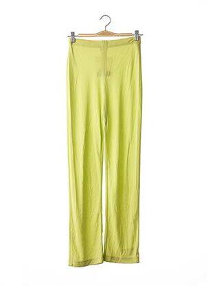Pantalon drept țesătură crep verde CHACOK femeie