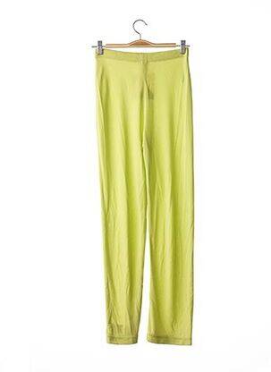 Pantalon drept țesătură crep verde CHACOK femeie