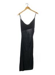 Rochie midi țesătură crep bretele subțiri negru DIANE VON FURSTENBERG femme