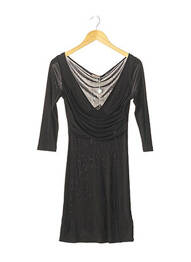 Rochie scurtă mâneci lungi mâneci lungi negru GALLIANO femeie