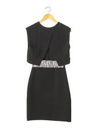 Set rochie bi-materie negru SANDRO femme