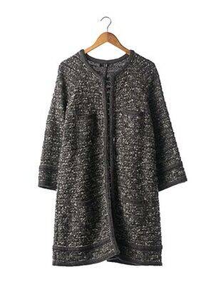 Palton lung gri LIL POUR L'AUTRE femeie