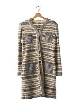 Palton lung gri LIL POUR L'AUTRE femeie