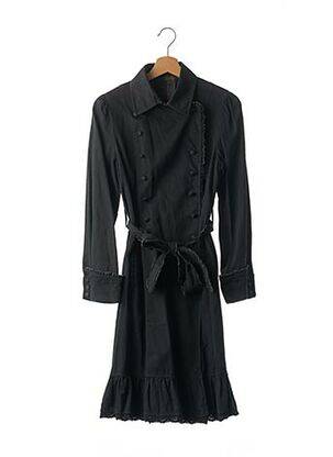 Impermeabil mâneci lungi fără glugă negru CHINE COLLECTION femeie