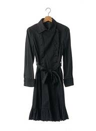 Impermeabil mâneci lungi fără glugă negru CHINE COLLECTION femeie