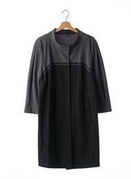 Palton lung croială dreaptă fără glugă gri PENNYBLACK femme