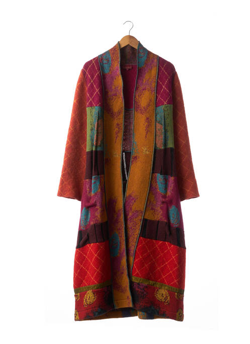 Palton lung portocaliu LOUISE DELLA femeie