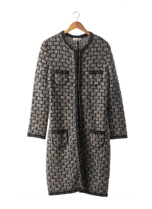 Palton lung croială dreaptă fără glugă gri LIL POUR L'AUTRE femme