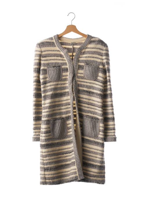 Palton lung gri LIL POUR L'AUTRE femeie