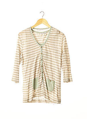 Twin-set bej ATELIERS DE LA MAILLE femeie