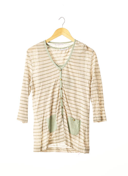 Twin-set bej ATELIERS DE LA MAILLE femeie