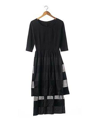 Rochie midi mâneci 3/4 mâneci 3/4 negru SANS MARQUE femeie