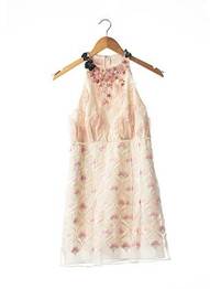 Rochie midi imprimeu fantezie fără mâneci roz GIAMBA femeie