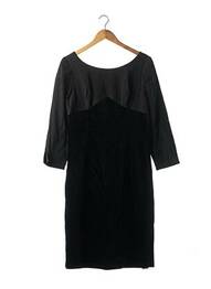Rochie midi mâneci 3/4 mâneci 3/4 negru STEPHA femeie